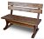 Скамья №14 160х65х45 см массив сосны старение, палисандр, ИРБ